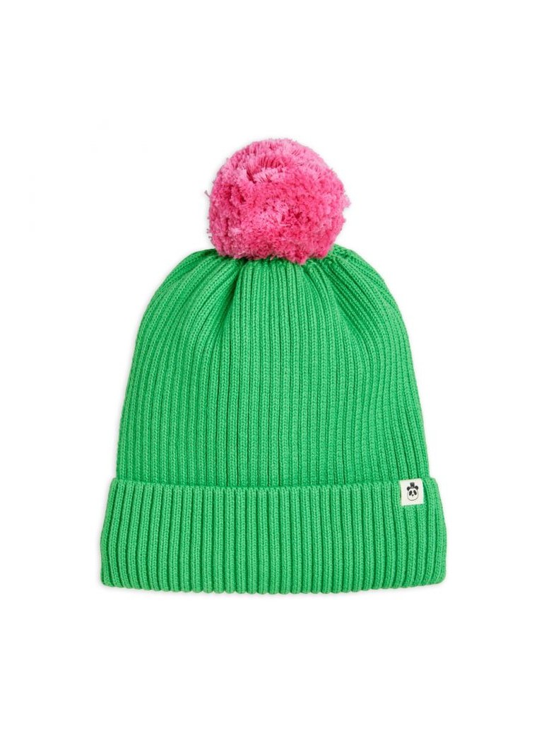 MINI RODINI Pompom knitted hat