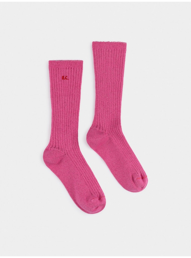 BOBO CHOSES Pink Lurex Socks